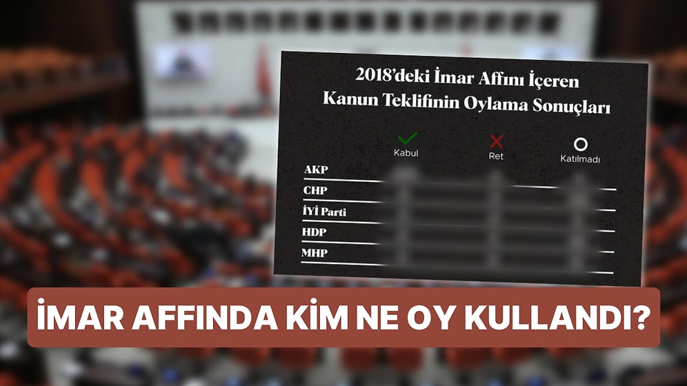 Son Seçimler Öncesi Geçen İmar Affı Yeniden Gündemde