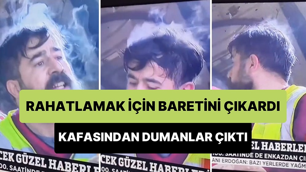 Canla Başla Çalışan Arama Kurtarma Görevlisinin Baretini Çıkardığı Anda Kafasından Dumalar Çıktığı Anlar