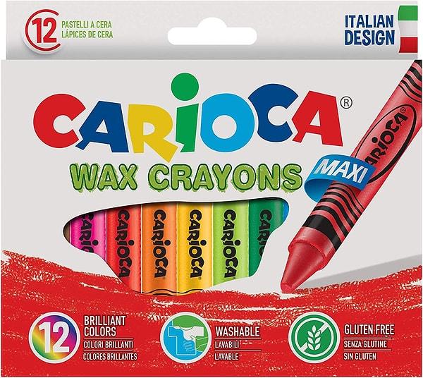 17. Carioca Jumbo Elleri Kirletmeyen Yıkanabilir Pastel Boya Kalemi