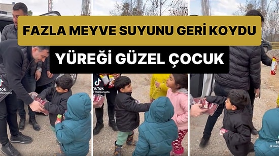 Fazladan Aldığı Meyve Suyunu Arkadaşı İstemeyince İade Eden Yüreği Güzel Çocuk