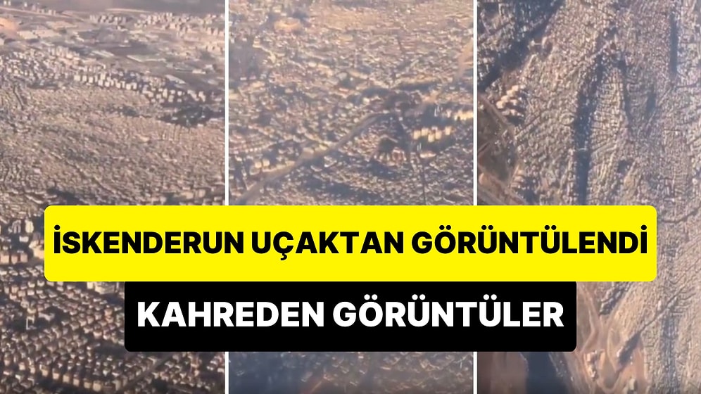 Deprem Felaketinin Yaşandığı İskenderun Uçaktan Görüntülendi: Kahreden Yıkım Görüntüleri!