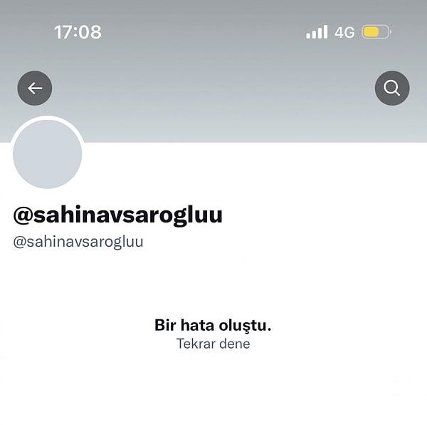 Şahin Avşaroğlu ilk iş olarak Twitter hesabını kapatmayı uygun gördü.
