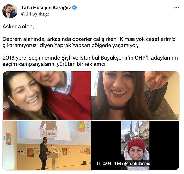 Fakat Yapsan, sosyal medyada yürütülen bir karalama kampanyasına alet edildi ne yazık ki. Yeni Şafak editörü Taha Hüseyin Karagöz, 2019 yerel seçimlerinde Şişli ve İstanbul Büyükşehir'in CHP'li adaylarının seçim kampanyalarını yürüttüğü için ve Antakya'da yaşamadığı için Yaprak Yapsan'ı hedef gösterdi.