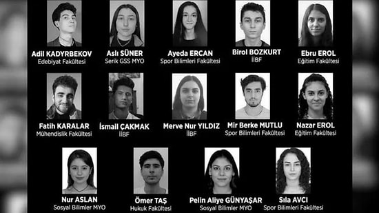 Akdeniz Üniversitesi'nden Acı Haber: 14 Öğrenci Depremde Yaşamını Yitirdi