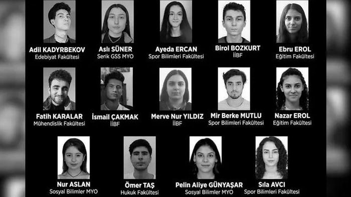 Akdeniz Üniversitesi'nden Acı Haber: 14 Öğrenci Depremde Yaşamını Yitirdi