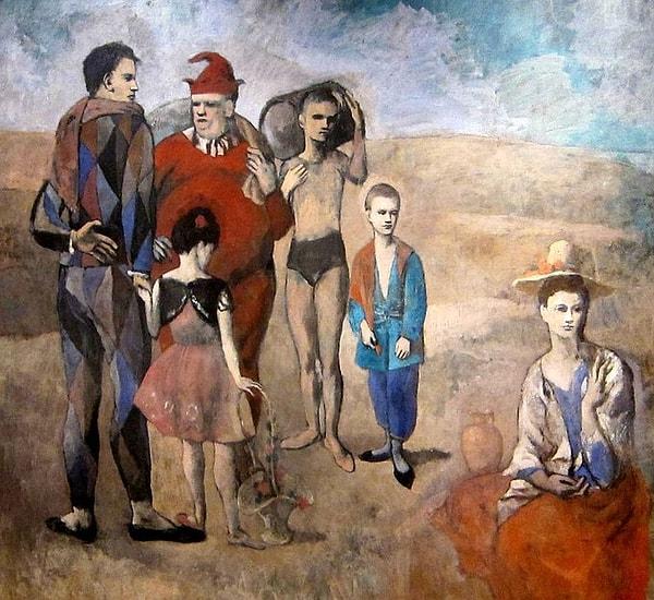 20. yüzyılın başlarında Pablo Picasso'nun sanatına baktığımızda, en ünlü resimlerinde görmeye alışık olduğumuz küplerinden, soyutlamasından, canlı renklerinden ve tuhaflığından çok uzak olduğunu görüyoruz.