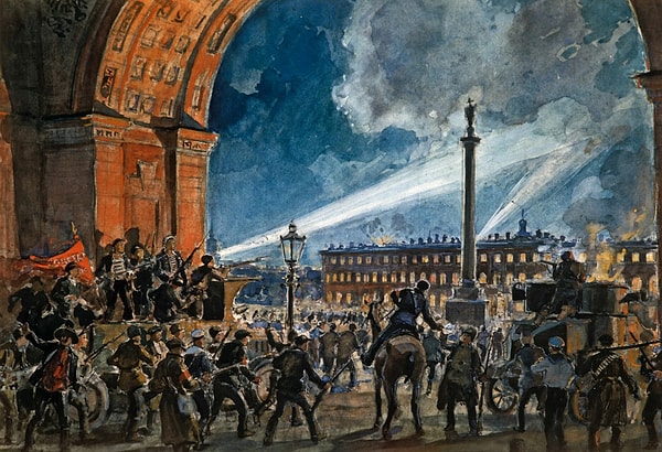 12. Штурм Зимнего дворца произошел в ночь...