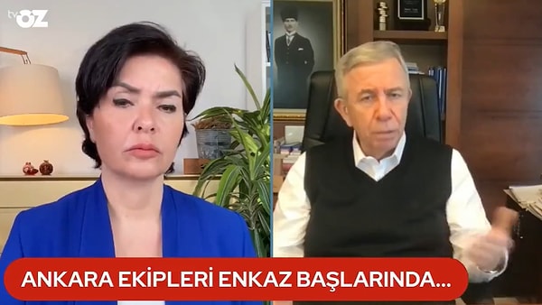 Mansur Yavaş o anlarda, "Arıyorsunuz şehrin valisini, 'Geçmiş olsun sizin için ne yapabilirim?’, ‘Sağol başkan bizim şu anda ihtiyacımız yok’ diyor. 3-4 gün sonra bakıyorsunuz ki ortalık perişan, yetişemiyorlar. Neye bakıyorlar burada? ‘Acaba biz büyükşehrin yardımını kabul edersek sıkıntı yaşar mıyız?’ diye düşünüyorlar. Bu bir vaka, gönderdiğimiz bazı araçlar zaman zaman bazı afetlerde şehre sokulmadı, ‘siz niye geldiniz bizim ihtiyacımız yok’ dendi" dedi.