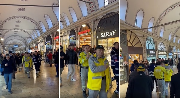 Ülkelerine dönmek için İstanbul'a gelen Çinli ekip ziyaret ettikleri Kapalıçarşı'da esnaf ve vatandaşlar tarafından dakikalarca alkışlandı.