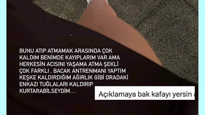 Acısını Atabilmek İçin Bacak Antrenmanı Yapıp Protein Tozu Linki Atan Influencera Gelen Tepkiler