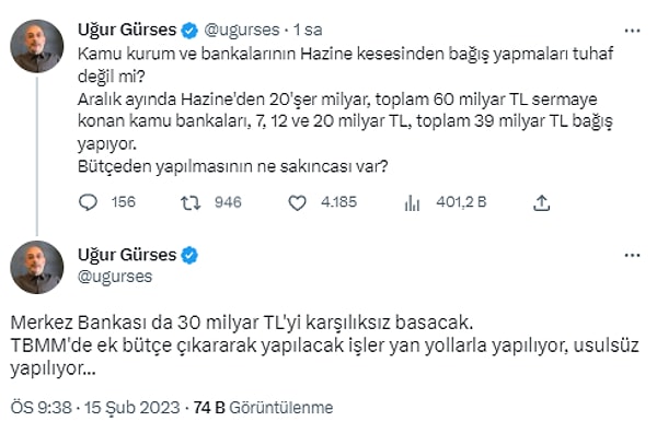 Para basmak konusunda da diğer bütün bağışları ise teorik olarak enflasyonist bir etkiyle değersizleştirmiş oldu.