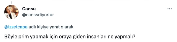 "Prim yapmak için mi gittiniz?"