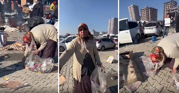 Etrafın çöp olmasına ise bir depremzede tepki gösterdi. O depremzede çevreye atılan çöplere tepki gösterirken, 'Biz yaşıyoruz burada' dedi.