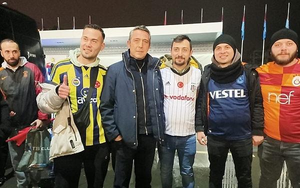 Fenerbahçe Spor Kulübü Başkanı Ali Koç da heyecanla beklenen Trabzonspor-Basel maçı için Trabzon'a gitti.
