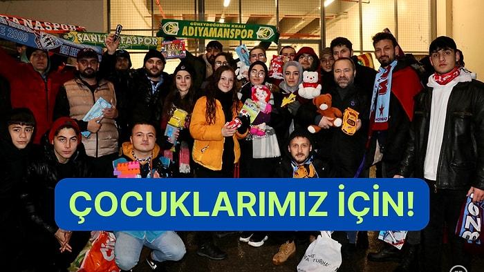 Taraftarlar Trabzonspor-Basel Maçına Depremzede Çocuklara Hediye Edilmek Üzere Oyuncaklarla Geldi