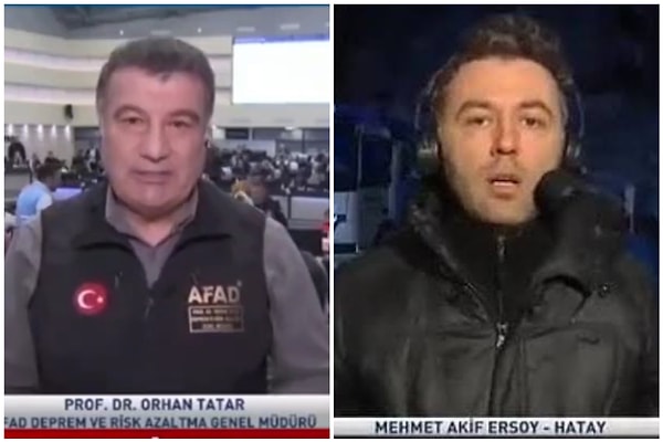 Mehmet Akif Ersoy’un da bulunduğu bir canlı yayında Afad Başkanı Orhan Tatar herhangi bir geç kalınmışlığın söz konusu olduğunu söyleyince kendisine Mehmet Akif Ersoy’dan cevap geldi.