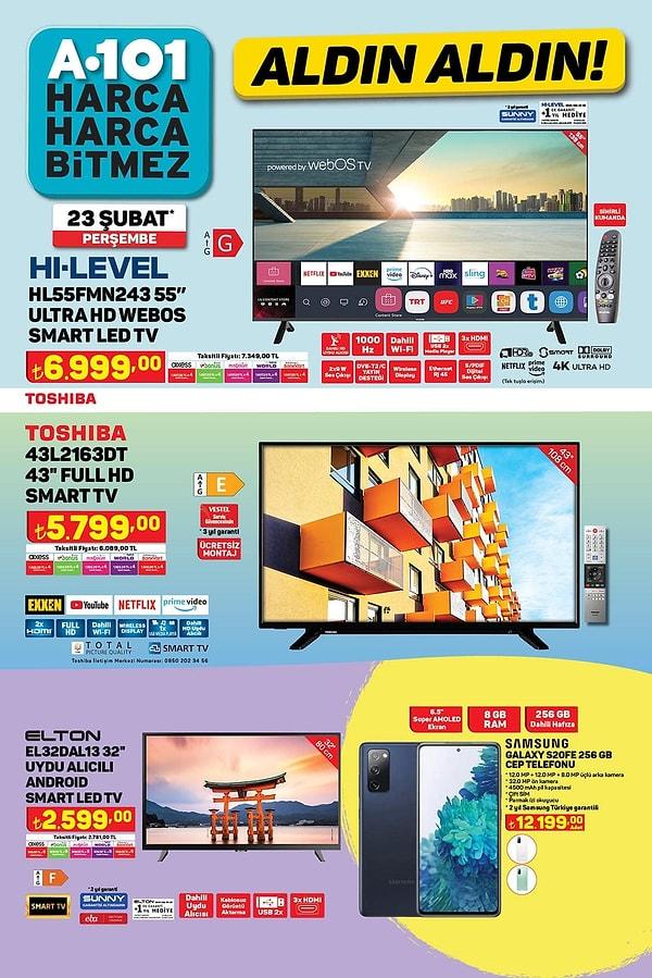 HI-LEVEL 55" Ultra HD WebOS Smart Led Tv 6.999 TL