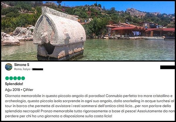 1. Cennet vatan dememizin ne kadar doğru olduğunu İtalyan turistin Kekova Adası için yaptığı samimi yorumda da görüyoruz.