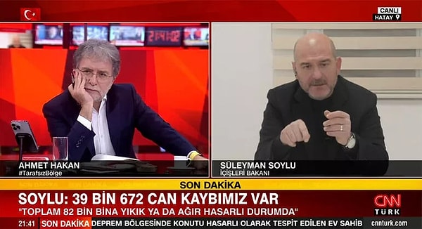 İçişleri Bakanı Süleyman Soylu da CNN Türk’e bağlanarak yaptığı açıklamalarda gözyaşlarını tutamamıştı.