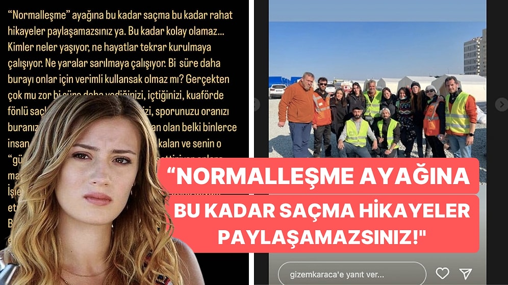 Günlerdir Deprem Bölgesinde Olan Gizem Karaca İsyan Etti: "Bir Süre Daha Oranızı Buranızı Göstermeseniz!"
