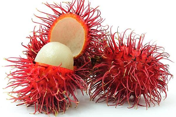 9. Rambutan: Güney Asya'nın en bilinen meyvelerinden bir tanesidir.