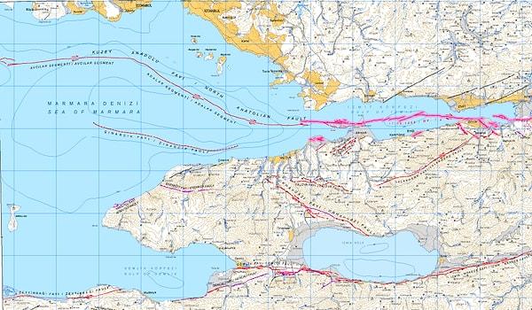 Kuzey Anadolu fay hattı nereden geçiyor?