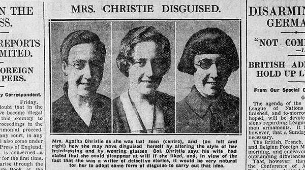 2. 1926 yılında ünlü polisiye yazarı Agatha Christie, 11 günlüğüne kayıplara karıştı.