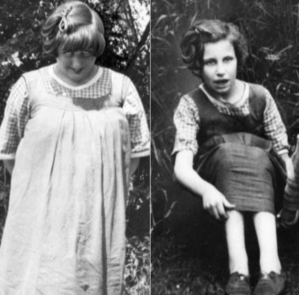 10. Kraliçe Elizabeth'in isimleri Nerissa (sol) ve Katherine Bowes-Lyon (sağ) olan iki gizli kuzeni vardı. İkisinin de öğrenme bozukluğu vardı.