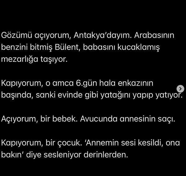 Ünlü şarkıcı Nil Karaibrahimgil ise, paylaştığı gönderide deprem bölgesinde yaşanan acıları gözler önüne serdi: