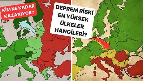 Deprem Riski En Yüksek Olan Ülkelerden En Çok Kazanılana Avrupa'ya Dair Şimdiye Dek Yapılan 15 İşlevsel Harita