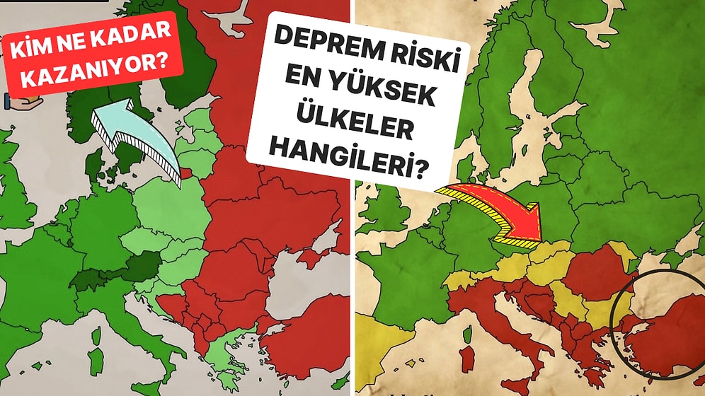 Deprem Riski En Yüksek Olan Ülkelerden En Çok Kazanılana Avrupa'ya Dair Şimdiye Dek Yapılan 15 İşlevsel Harita