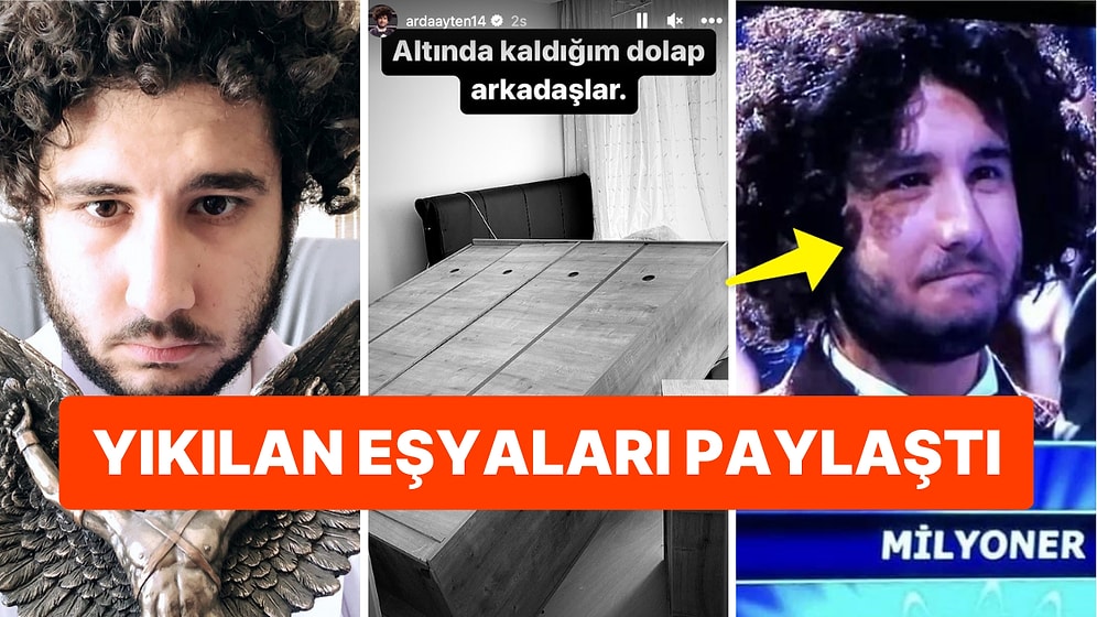 Kim Milyoner Olmak İster'de 1 Milyon TL'yi Kazanan Arda Ayten Depremde Hasar Gören Evini Paylaştı