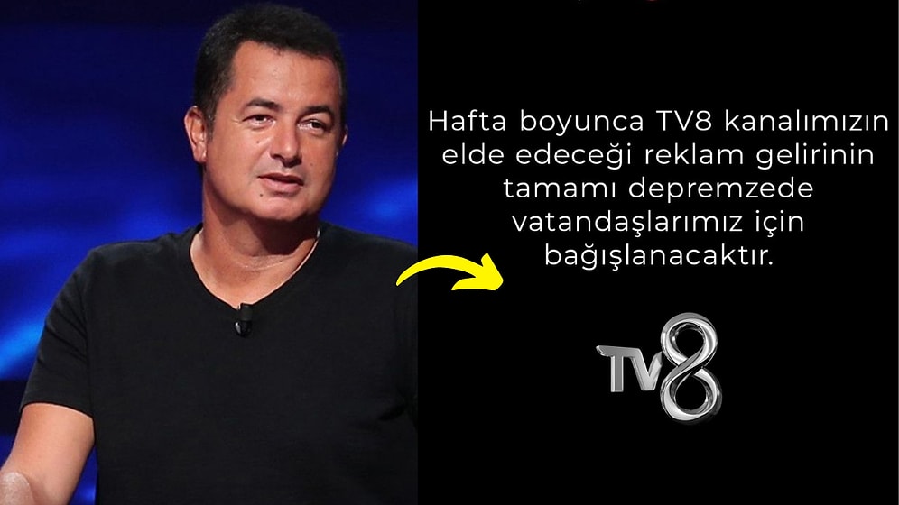 TV8'in Reklam Gelirleri Depremzedelere! Acun Ilıcalı, Avrupa Maçlarının Ücretsiz Yayınlanacağını Açıkladı