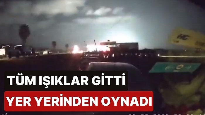 Hatay'daki Deprem Anı Araç Kamerasına Yansıdı