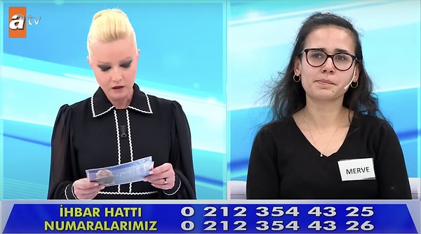 Merve Hanım, 11 gündür haber alamadığı eşini aramak için yayındaydı. Fakat asıl sebebi eşini aramak değil... Merve Hanım, eşi Doğan Köse'nin giderken 4 yaşındaki kızları için biriktirdikleri ameliyat parasını da aldığını söylemişti!