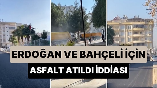 Erdoğan ve Bahçeli'nin Osmaniye'de Kullanacağı Güzergaha Asfalt Çalışması Yapıldığı İddia Edildi