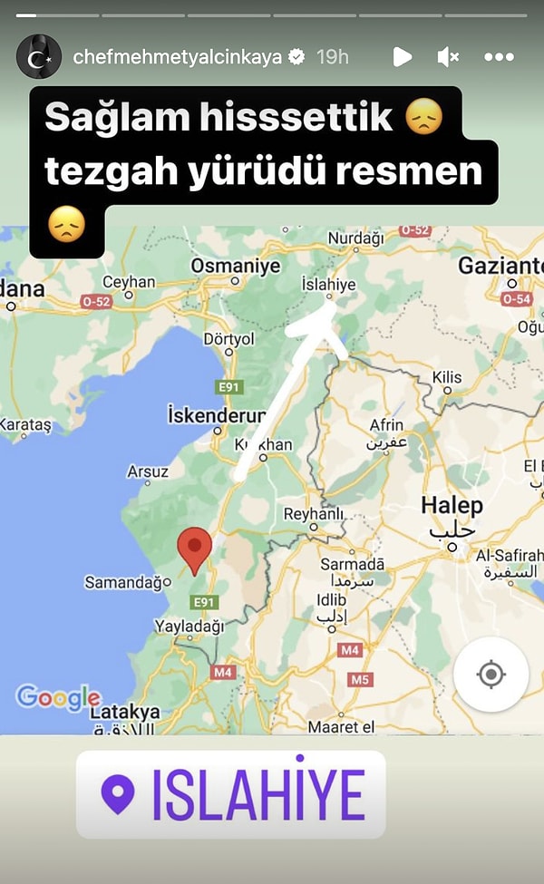 Yalçınkaya, "Sağlam hissettik. Tezgah yürüdü resmen" sözleriyle depremin şiddetini gözler önüne serdi.