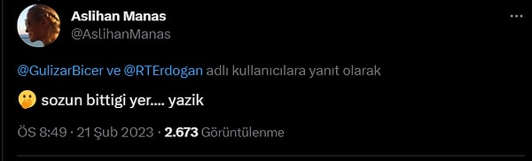 Milletvekili Gülizar Biçer Karaca’nın yaptığı bu paylaşım, sosyal medyada da destek gördü 👇