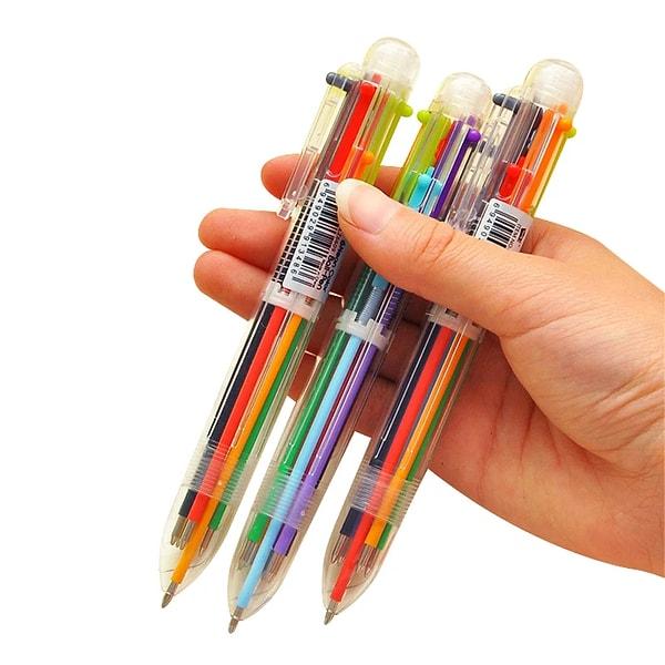 5. Çok renkli kalemlerin ucunu aynı anda indirip yazı yazmaya çalıştın mı?