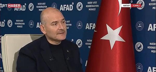 TRT Haber'de Elif Akkuş'a konuşan Soylu, "Türkiye uzun zamandır böyle hazırlıklar yapmasaydı büyük bir kaos içinde kalırdı” dedi.