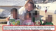 Depremzede Çocuklara Kitabın Sonunda Donarak Ölen Kibritçi Kız'ı Hediye Eden Kadın Gündemde!