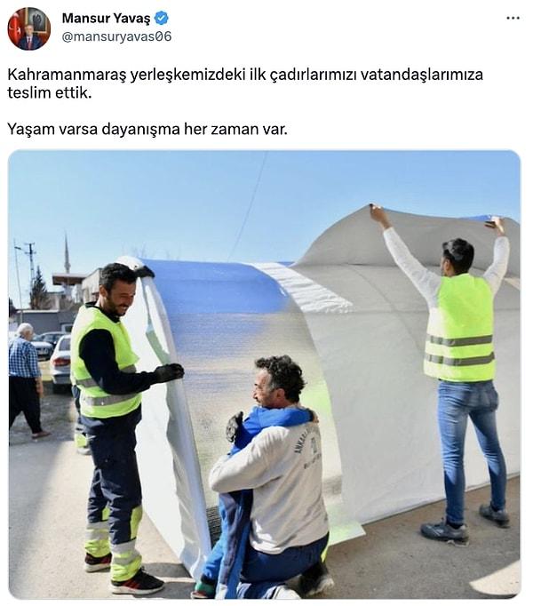 Kahramanmaraş'ta kurulan ilk çadırlar: