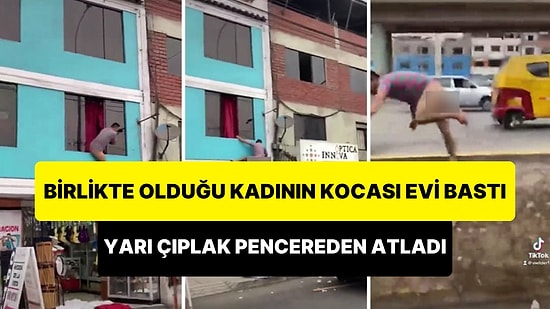 Birlikte Olduğu Kadının Kocası Evi Basınca Pencereden Atlayıp Yarı Çıplak Şekilde Arabaların Arasında Koştu