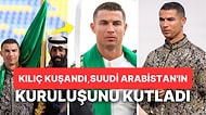 Suudi Arabistan'ın Kuruluş Yıl Dönümünde Yöresel Kıyafetlerle Kılıç Dansı Yapan Cristiano Ronaldo Gündemde