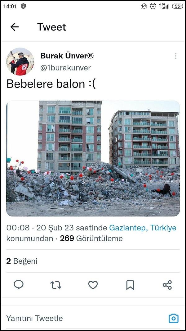 Kızılay'ın Genel Başkanı Kerem Kınık'ın özel kalem müdürü Burak Ünver'in 'Bebelere balon' paylaşımı: 👇