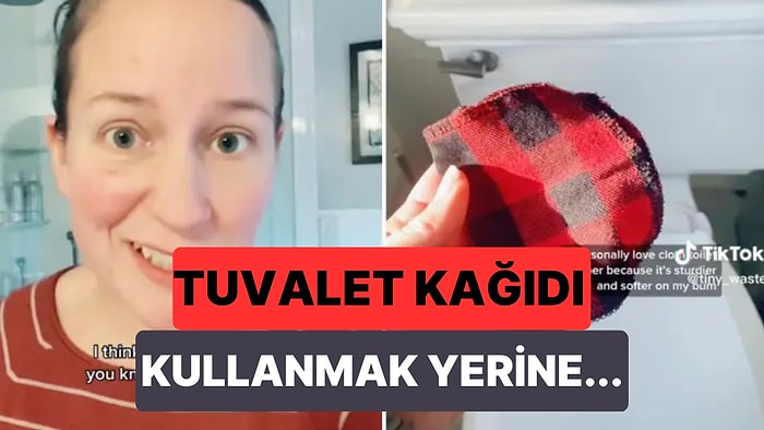 Sıfır Atık Bir Ev İstediği İçin Eski Kıyafetlerden Yeniden Kullanılabilir Tuvalet Kağıdı Yapan Kadın