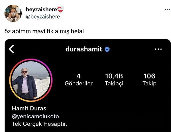 Yayının ardından Türkiye için uzun bir süre geçmiş olmasına rağmen servet konusunda Jeff Bezos'la kapışan Hamit Duras Instagram hesabı açtı.