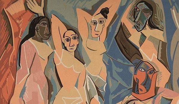 Geleneksel Batı resminin neredeyse tüm kurallarını çiğneyen eserini Picasso, halka sergileme konusunda tereddüt etti ve 1916 yılına kadar da göstermedi.