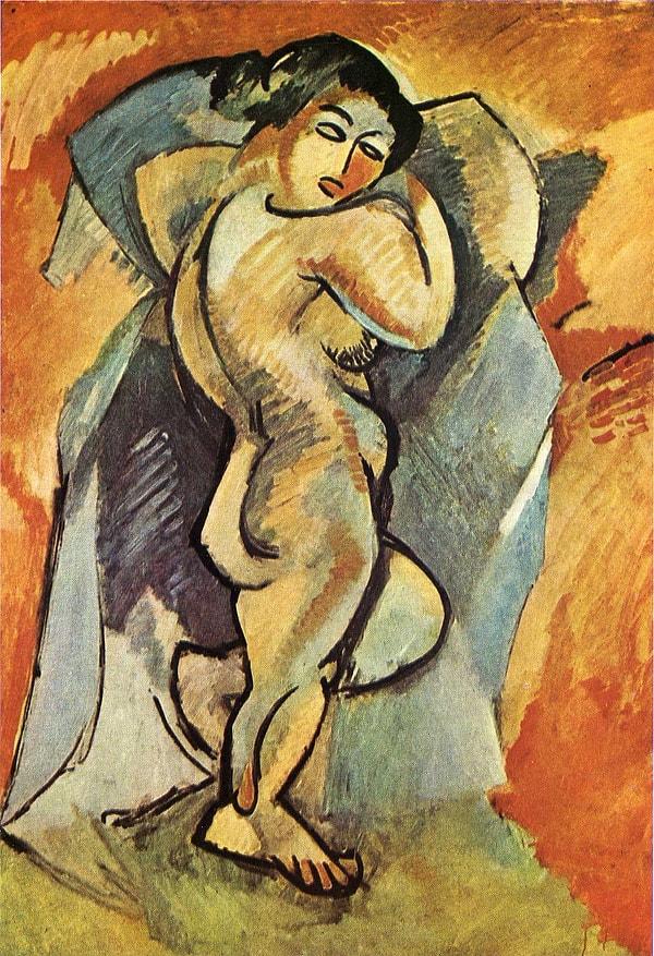 Braque'nin Picasso'nun ilk çalışmasına tepkisi, Paul Cézanne'ın tekniklerini ayıklayıcı bir etki olarak kullandığı 1908 tarihli Büyük Çıplak tablosuydu. Analitik kübizm olarak bilinen, bir konunun aynı anda birden fazla bakış açısından tasvir edilmesiyle tanımlanan ve sınırlı bir renk paletiyle ifade edilen bir eserdi bu. Böylece kübizmin ilk çağı başlamış oldu.
