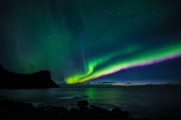When the stimulated ions relax, the electrons in the oxygen and nitrogen atoms return to their original orbits. In the process, they re-emit energy 'in the form of light'. This light forms the aurora.